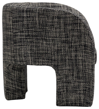 Sawyer Beige Weaved Polyester Fabric Accent Chair, Black, Weaved Fabric