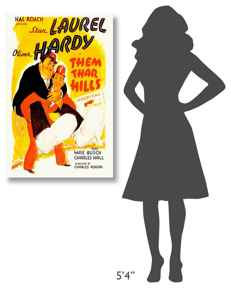 Laurel and Hardy, Them Thar Hills, 1934, 26x40