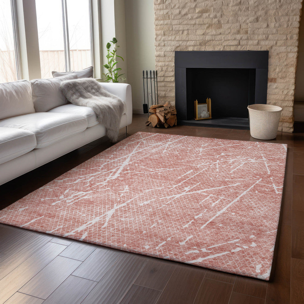 Premium Machine Washable Mayfield AMF628 Blush 2'6" x 3'10" Rug