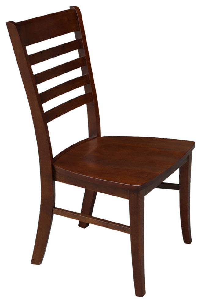 Set of Two Roma Ladderback Chairs, Espresso