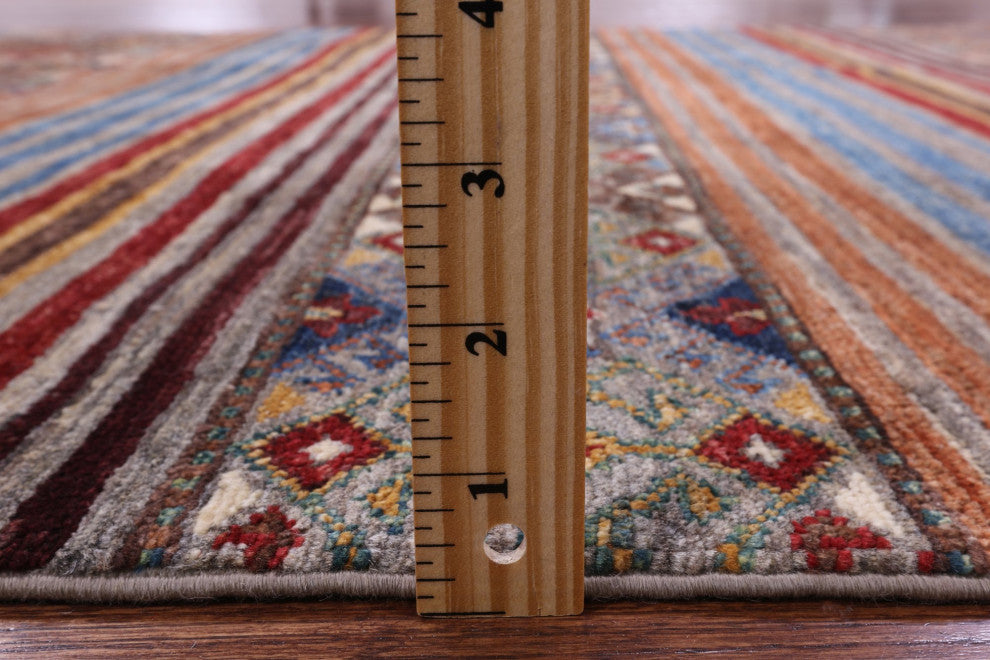 4' 2" X 5' 8" Khorjin Super Kazak Handmade Wool Rug - Q12374