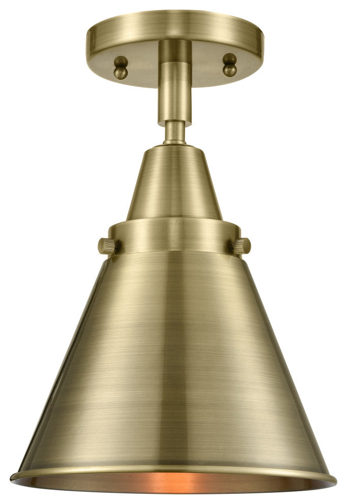 Innovations 447-1C-AB-M13-AB-LED 1 Light Flush Mount, Antique Brass