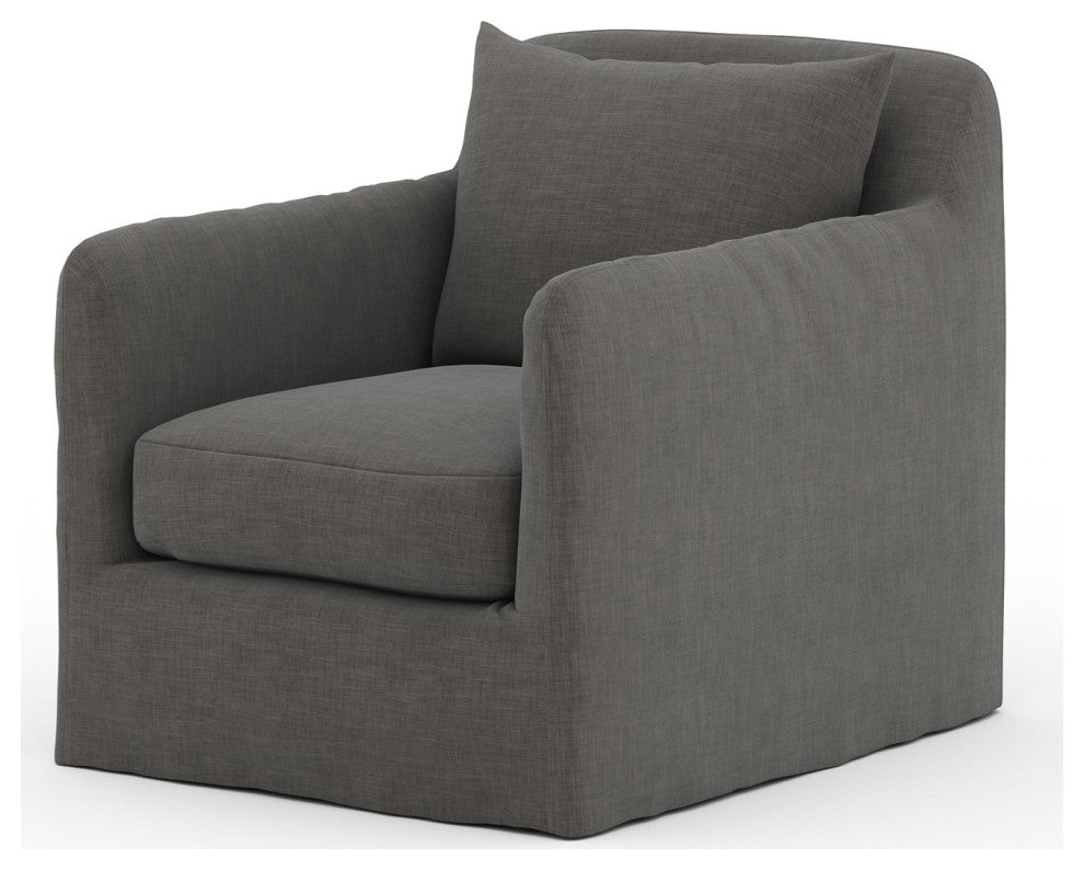 Dade Outdoor Swivel Chair-Charcoal