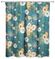 Teal Tropical Floral 71x74 Shower Curtain