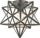 Sirius Oiled Bronze 10-Inch Metal Flush Mount with Clear Glass