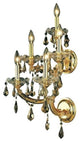 Elegant Maria Theresa Wall Sconce, Gold Finish With Royal Cut Crystal