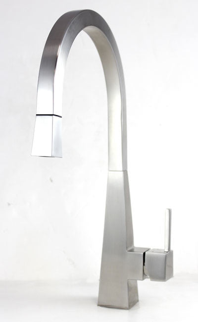 Imperial Design Lead Free Single Hole Pull Out Sprayer Kitchen Faucet