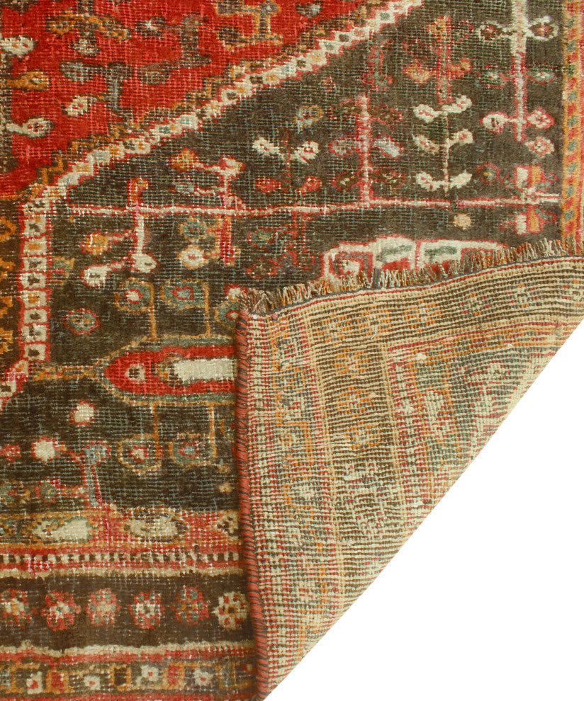 Fine Vintage Distressed Beverley Red/Charcoal Rug, 5'0x7'5