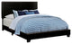 Leatherette Upholstered Bed, Full Size, Black