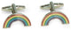 Rhodium Plated Rainbow Cufflinks