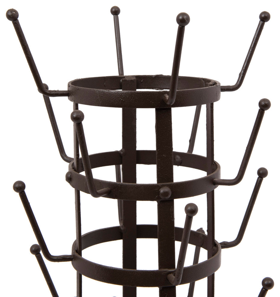 Metal Bottle/Mug Holder With 24 Hooks