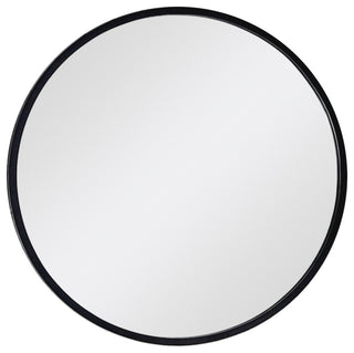 Jesse Black Framed Round 23.6" Wall Mirror