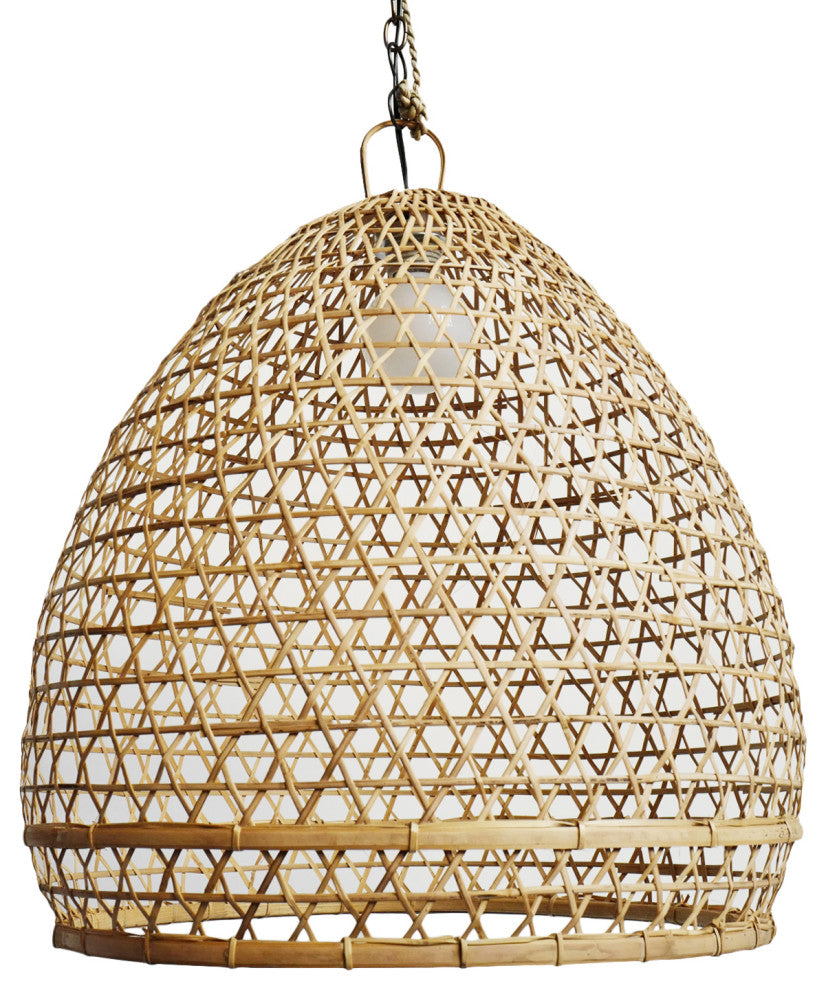 Wicker Fish Basket Lantern Medium