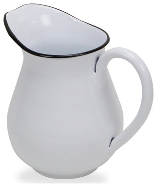 Lacquered White Pitcher Decor