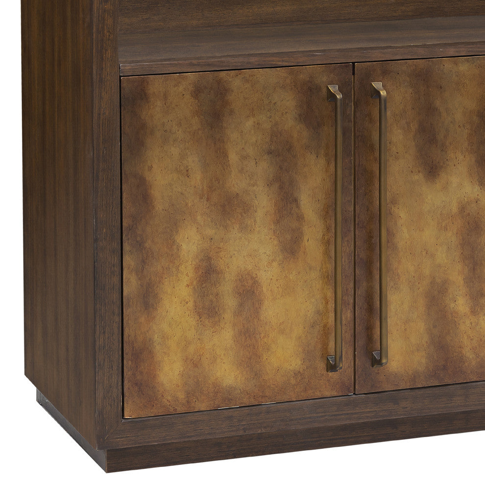 3 Door Bar Cabinet with Glass Shelves by Pulaski Furniture