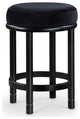 Monette Upholstered Bar and Counter Stool, Black, Velvet, Black Finish