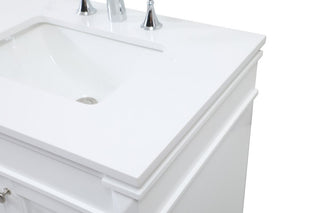 Home Living 21" Transitional White-Light Bathroom Vanity