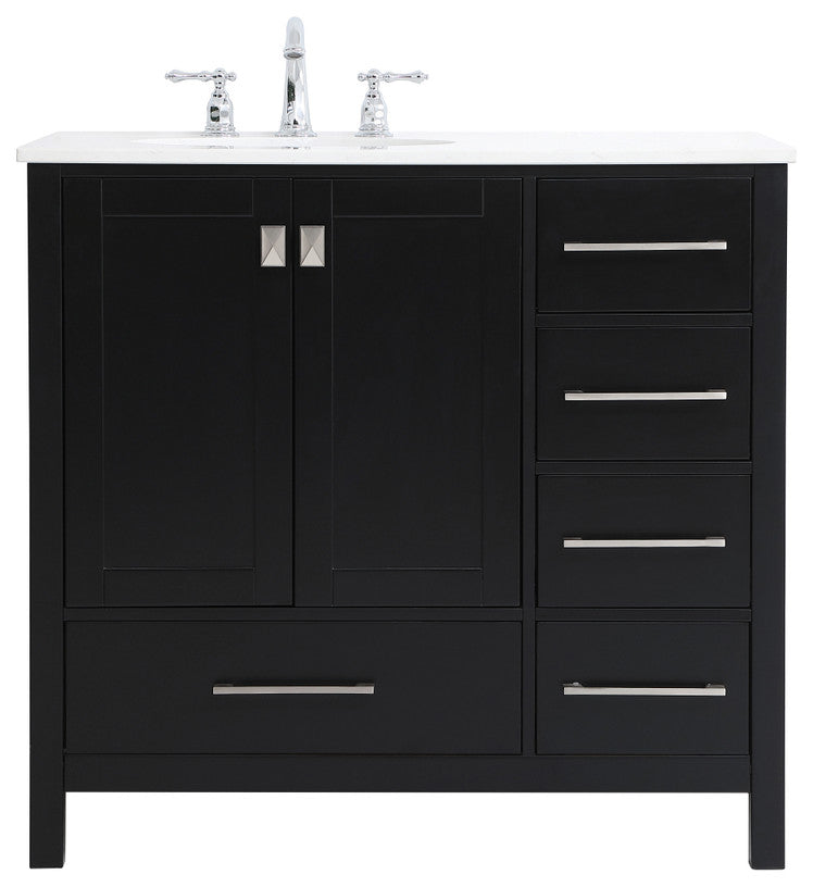Isabel Black 36" Single Sink Bathroom Vanity
