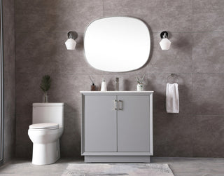 36" SIngle Bathroom Vanity, Grey