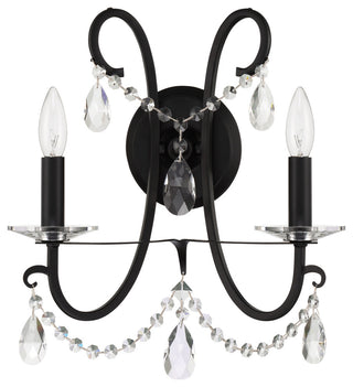 Crystorama Lighting Group 6822-CL-MWP Othello 2 Light 16" Tall - Matte Black