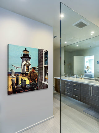 "Lighthouse Keeper" Painting Print on Canvas by Lighthouse Keeper
