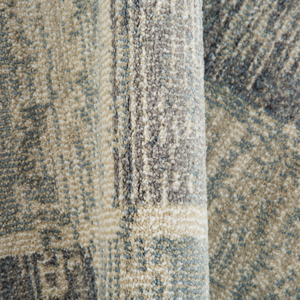 Jordan Aly Area Rug, Blue, 5'3" x 7'6", Geometric