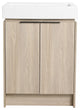 24" Plywood Freestanding Bath Vanity Set, Integrated Ceramic Sink