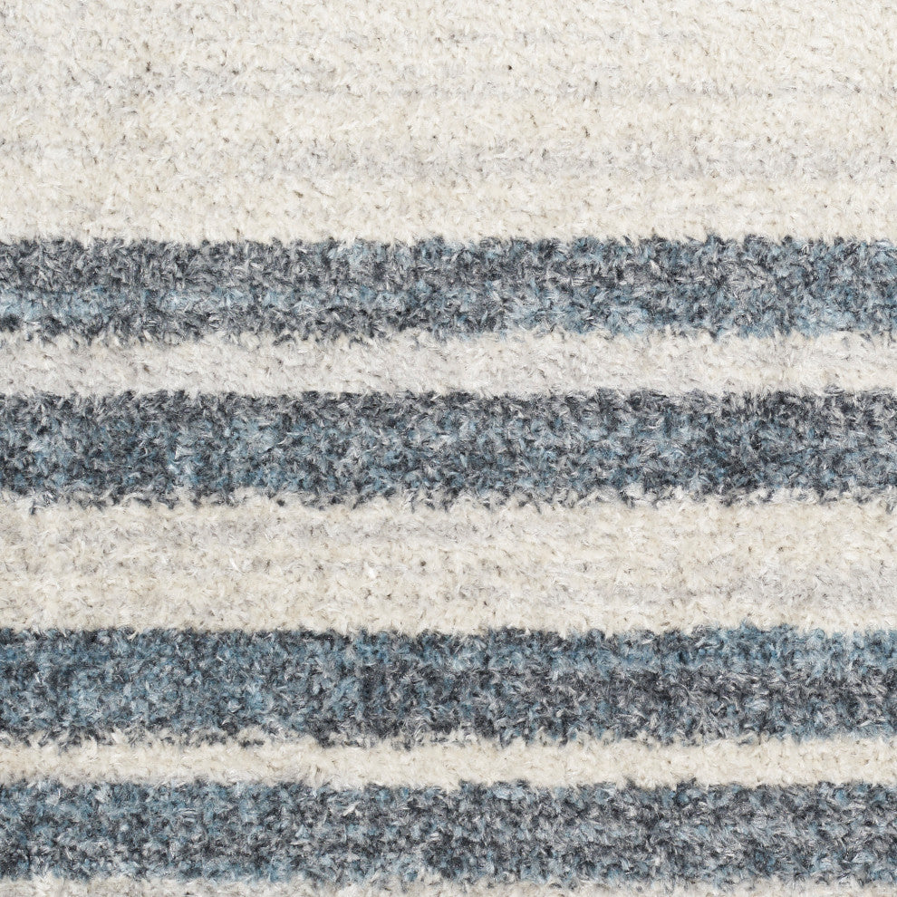 Nourison Astra Machine Washable 7' x 9' Ivory Blue   Area Rug