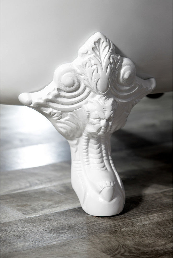Aqua Eden 4 Pieces (set) Cast Iron Tub Feet, White