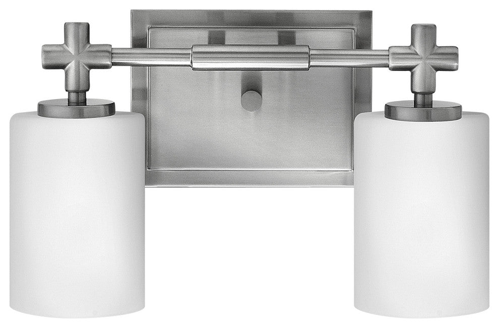 Hinkley Laurel Small Two Light Vanity, Brushed Nickel