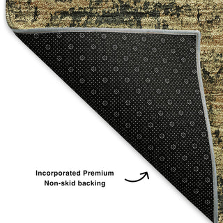 Premium Machine Washable Mayfield AMF634 Charcoal 2'3" x 7'6" Runner Rug