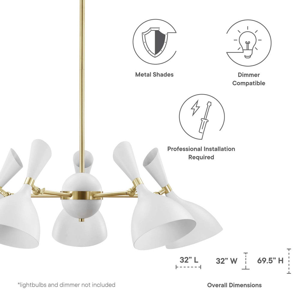 Pendant Ceiling Light Fixture, White, Metal, Modern Cafe Bistro Hospitality