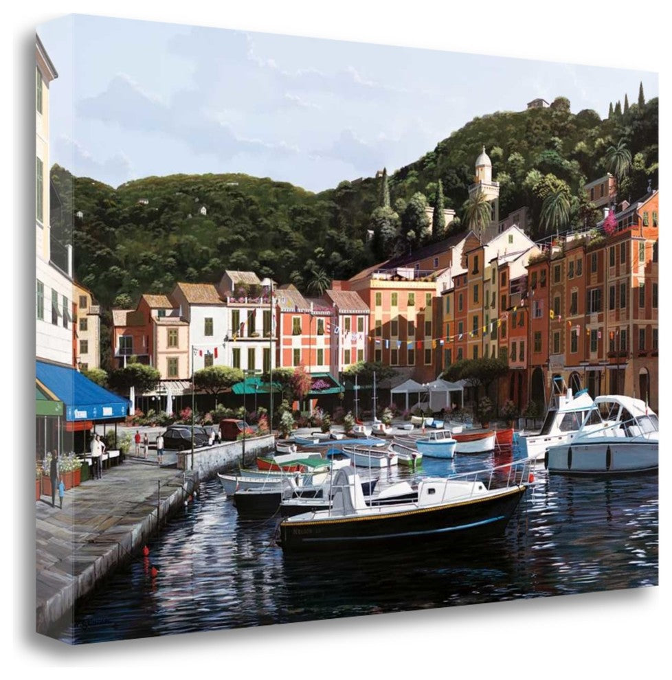 "Sunrise Over Portofino" By Bill Saunders, Giclee Print on Gallery Wrap Canvas