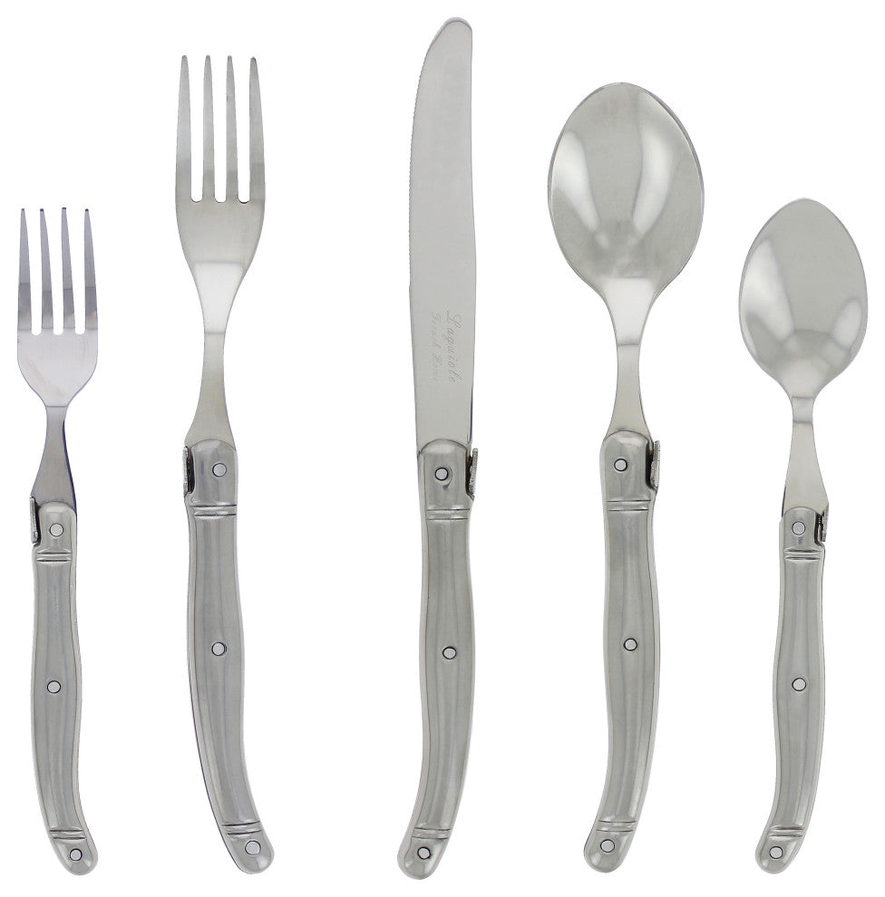 Laguiole 20-Piece Stainless Steel Flatware Set, Service for 4 By French Home