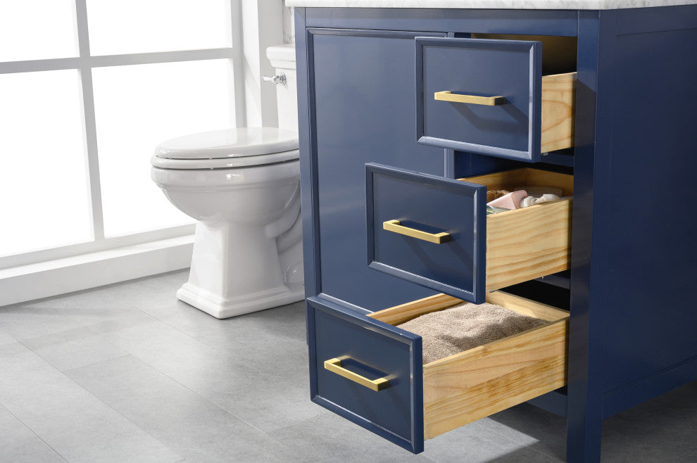 36" Single Sink Vanity Cabinet, Blue