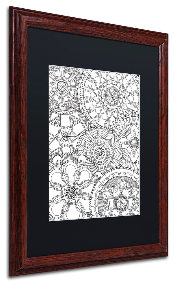 Hello Angel 'Family Mandalas' Art, Wood Frame, Black Mat, 20x16