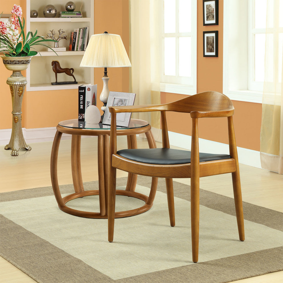 Modern Contemporary Kitchen Wood Dining Side Chair Black