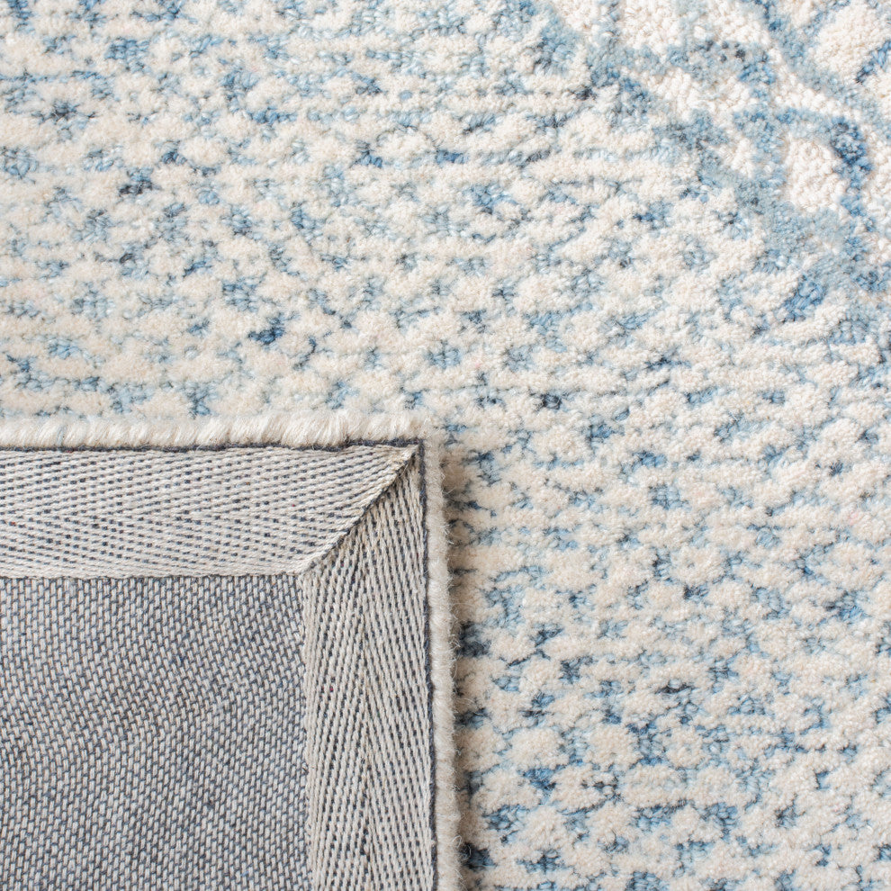 Safavieh Couture Abstract Collection, ABT345 Rug, Ivory/Blue, 2'3"x10'