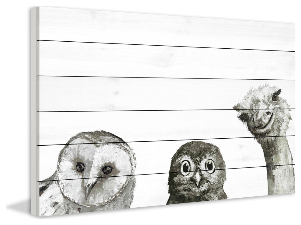 "The Big Eyes" Painting Print on White Wood, 60x40