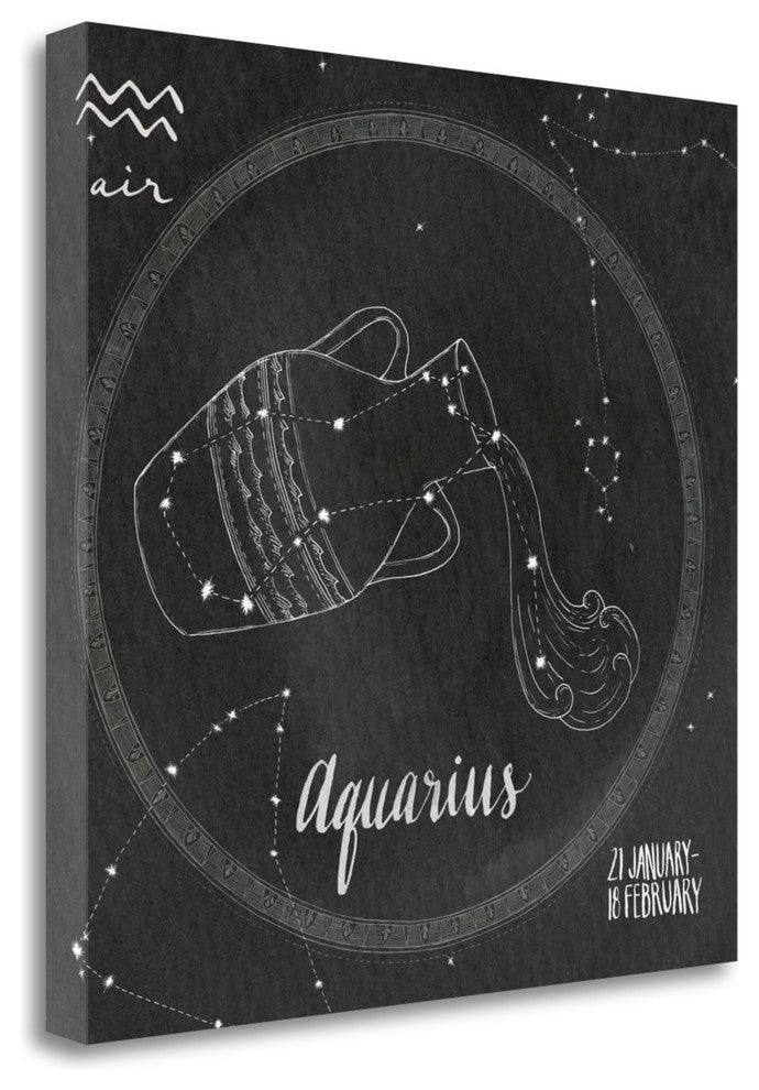 "Night Sky Aquarius" By Sara Zieve Miller, Giclee Print on Gallery Wrap Canvas