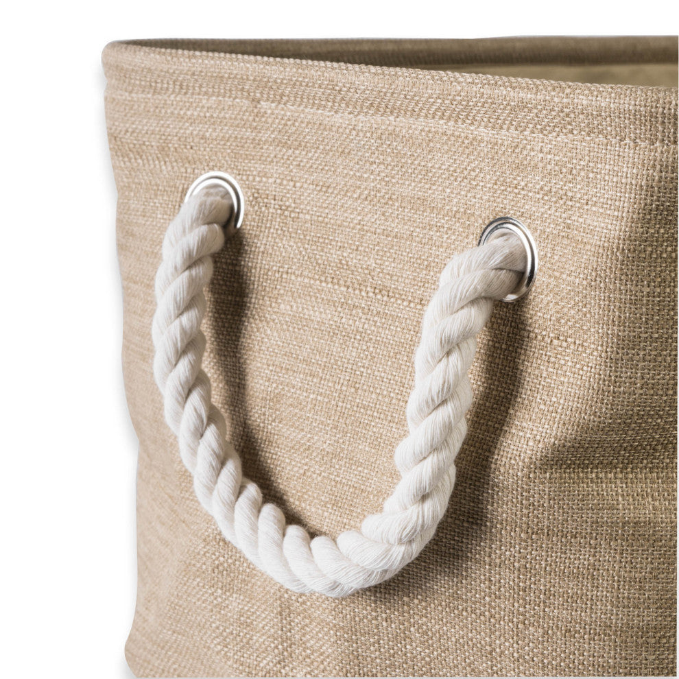 Polyester Bin Variegated Taupe Rectangle Medium 16"x10"x12"