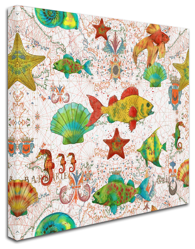 Jean Plout ''Nautical Treasures 18'' Canvas Art, 14x14