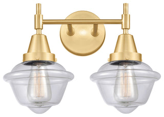 Innovations 447-2W-SG-G532 2-Light Bath Vanity Light, Satin Gold