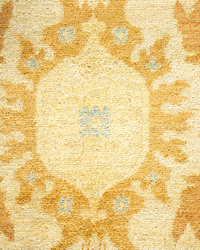 Eclectic, One-of-a-Kind Hand-Knotted Area Rug  - Ivory, 12' 0" x 18' 1"