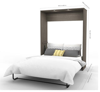 Elite 104 Queen Wall Bed kit, Bark Gray and White