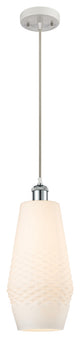 Innovations 516-1P-WPC-G681-7-LED 1-Light Mini Pendant, White, Polished Chrome