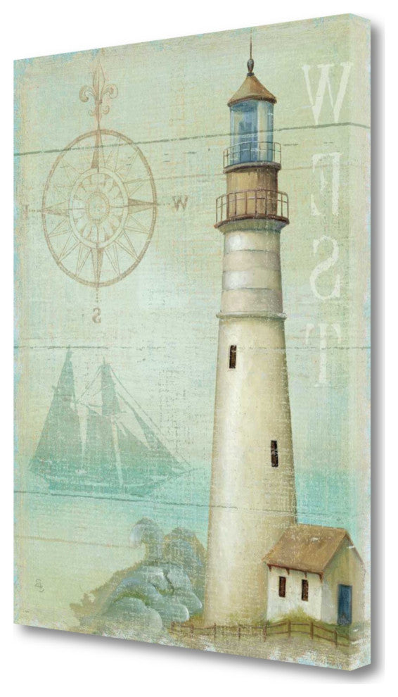 22" The Lighthouse by the West Coast Giclee Wrap Canvas Wall Art