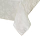 Elegant Woven Leaves Jacquard Damask Tablecloth, Ivory, 60"x84" Oblong