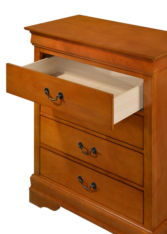 Louis Phillipe Oak 4 Drawer Chest of Drawers, 31, L. X 16, W. X 41, H.