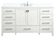 Elegant VF18860WH-BS 60"Single Bathroom Vanity, White With Backsplash